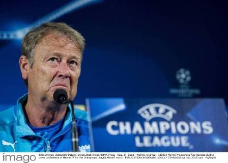 Aug. 24, 2015 - Malmö, Sverige - 150824 Malmö FFs tränare Age Hareide during press conference of Malmö FF for the Champions League Playoff match.  - ZUMAb138