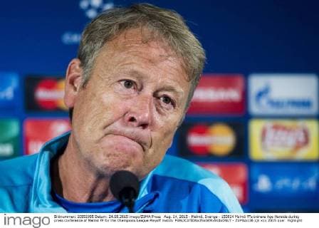 Aug. 24, 2015 - Malmö, Sverige - 150824 Malmö FFs tränare Age Hareide during press conference of Malmö FF for the Champions League Playoff match.  - ZUMAb138