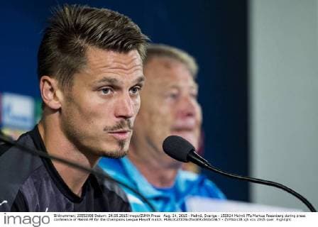 Aug. 24, 2015 - Malmö, Sverige - 150824 Malmö FFs Markus Rosenberg during press conference of Malmö FF for the Champions League Playoff match.  - ZUMAb138