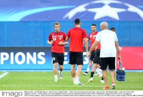 UEFA Champions League play-offs - second leg - KF Skenderbeu - training 24.08.2015., Zagreb, Croatia - Marko Radas of KF Skenderbeu during a training session ahead of their UEFA Champions League play-offs second leg against GNK Dinamo Zagreb.  SlavkoxMidzor PIXSELL