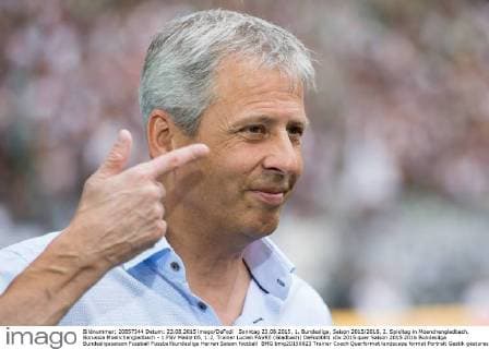 Sonntag 23.08.2015, 1. Bundesliga, Saison 2015 2016, 2. Spieltag in Moenchengladbach, Borussia Moenchengladbach - 1.FSV Mainz 05, 1:2, Trainer Lucien FAVRE (Gladbach) DeFodi001