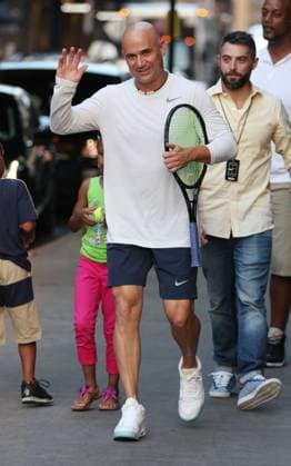 Aug. 24, 2015 - New York City, NY, USA - Tennis player Andre Agassi attending Nike s NYC Street Tennis event on August 24, 2015 in New York City Nike NYC street Tennis, 082415  - ZUMAny1_