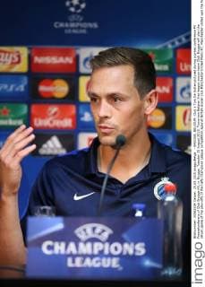- BRUGGE, BELGIUM: Club s Tom De Sutter pictured during a press conference PK Pressekonferenz of Club Brugge KV, in Brugge, Tuesday 25 August 2015. Tomorrow Belgian first league soccer team Club Brugge will play the return game of the play-offs of the Uefa Champions League competition against British soccer club Manchester United ManU FC. Manchester United won the first leg 3-1. BRUNOxFAHY  x04686835x