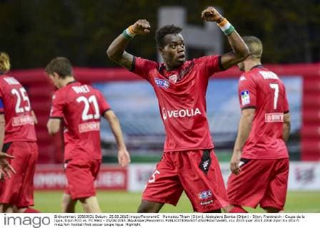 Mamadou Thiam (Dijon), Abdoulaye Bamba (Dijon) - Dijon, Frankreich - Coupe de la ligue, Dijon FCO vs. FC Metz - 25 08 2015 JBAutissier Panoramic 