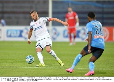 Florian Tardieu (soc) - Tours, Frankreich - Coupe de la ligue, Tours FC vs. FC Sochaux - 25 08 2015 AnthonyBIBARD FEP Panoramic 