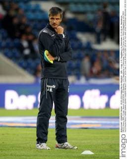 GER, 3.Liga, 1.FC Magdeburg vs Chemnitzer FC 25.08.15, Magdeburg, MDCC-Arena, GER, 3.Liga, Saison 2015 2016, 05.Spieltag, 1.FC Magdeburg vs Chemnitzer FC im Bild Trainer Jens Härtel (Magdeburg)