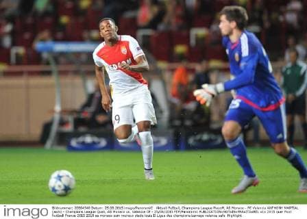 Aktuell Fußball, Champions League Playoff, AS Monaco - FC Valencia ANTHONY MARTIAL (asm) - Champions League Quali, AS Monaco vs. Valencia CF - 25 08 2015 FEP Panoramic 