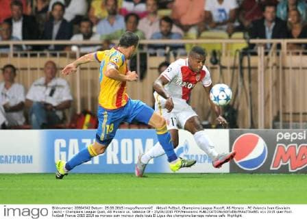 Aktuell Fußball, Champions League Playoff, AS Monaco - FC Valencia Ivan Cavaleiro (asm) - Champions League Quali, AS Monaco vs. Valencia CF - 25 08 2015 FEP Panoramic 