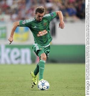 Aktuell Fußball, Champions League Playoff, Shakhtar Donetsk - Rapid Wien SOCCER - CL play off, Shakhtar vs Rapid LVIV,UKRAINE,25.AUG.15 - SOCCER - UEFA Champions League, play off, FC Shakhtar Donetsk vs SK Rapid Wien. Image shows Mario Pavelic (Rapid). Keywords: Wien Energie. GEPAxpictures xPhilippxBrem