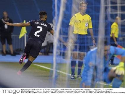 UEFA Champions League play-offs - second leg - GNK Dinamo - KF Skenderbeu 25.08.2015., stadium Maksimir, Zagreb, Croatia - UEFA Champions League play-offs, second leg, GNK Dinamo - KF Skenderbeu. Soudani.  MarkoxLukunic PIXSELL