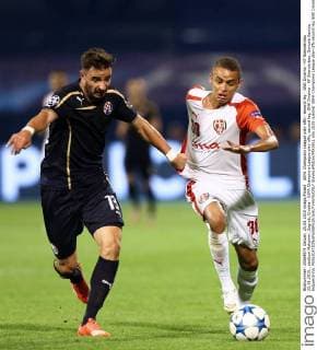 UEFA Champions League play-offs - second leg - GNK Dinamo - KF Skenderbeu 25.08.2015., stadium Maksimir, Zagreb, Croatia - UEFA Champions League play-offs, second leg, GNK Dinamo - KF Skenderbeu. Goncalo Santos, Esquerdinha.  SlavkoxMidzor PIXSELL
