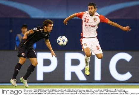 UEFA Champions League play-offs - second leg - GNK Dinamo - KF Skenderbeu 25.08.2015., stadium Maksimir, Zagreb, Croatia - UEFA Champions League play-offs, second leg, GNK Dinamo - KF Skenderbeu. Kristi Vangjeli.  SlavkoxMidzor PIXSELL