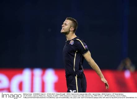 UEFA Champions League play-offs - second leg - GNK Dinamo - KF Skenderbeu 25.08.2015., stadium Maksimir, Zagreb, Croatia - UEFA Champions League play-offs, second leg, GNK Dinamo - KF Skenderbeu. Armin Hodzic.  IgorxKralj PIXSELL