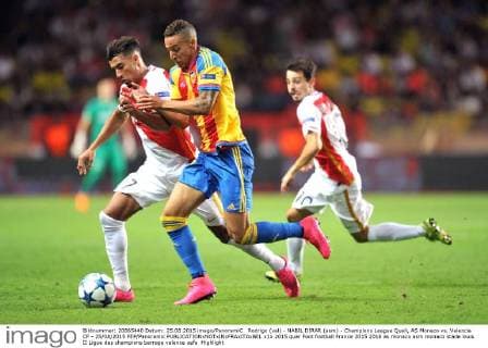 Rodrigo (val) - NABIL DIRAR (asm) - Champions League Quali, AS Monaco vs. Valencia CF - 25 08 2015 FEP Panoramic 