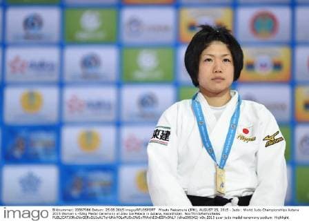 Misato Nakamura (JPN), AUGUST 25, 2015 - Judo : World Judo Championships Astana 2015 Women s -52kg Medal Ceremony at Alau Ice Palace in Astana, Kazakhstan. NoxThirdxPartyxSales  (dlra008342)