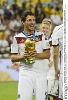 WM Finale 2014 am 13.7.2014 in Rio de Janeiro. Deutschland ist zum vierten Mal Weltmeister. Mats Hummels.