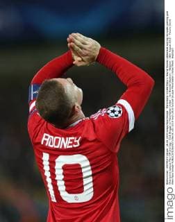 Manchester United ManU s Wayne Rooney celebrates scoring his sides opening goal Champions League Play-Off 2nd Leg - Club Brugge vs Manchester United - Jan Breydel Stadium - Belgium - 26th August 2015 - Picture David Klein Sportimage EDITORIAL USE ONLY. No use with unauthorised audio, video, data, fixture lists, club league logos or live services. Online in-match use limited to 120 images, no video emulation. No use in betting, games or single club league player publications.