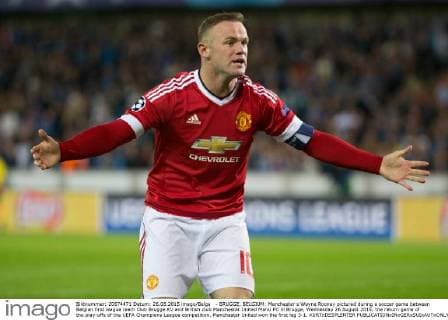- BRUGGE, BELGIUM: Manchester s Wayne Rooney pictured during a soccer game between Belgian first league team Club Brugge KV and British club Manchester United ManU FC in Brugge, Wednesday 26 August 2015, the return game of the play-offs of the UEFA Champions League competition. Manchester United won the first leg 3-1. KURTxDESPLENTER x04687607x
