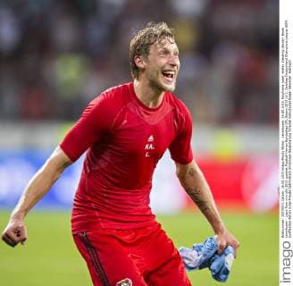 Leverkusen, 26.08.2015, BayArena Jubel: Stefan Kiessling (Bayer) Bayer Leverkusen - Lazio Rom mm