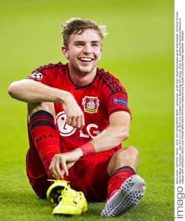 Leverkusen, 26.08.2015, BayArena Leverkusener Schlussjubel: Christoph Kramer (Bayer) Bayer Leverkusen - Lazio Rom mm