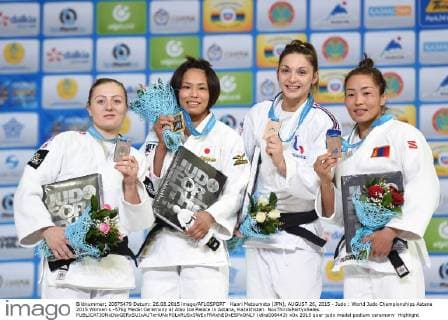 Kaori Matsumoto (JPN), AUGUST 26, 2015 - Judo : World Judo Championships Astana 2015 Women s -57kg Medal Ceremony at Alau Ice Palace in Astana, Kazakhstan. NoxThirdxPartyxSales  (dlra008443)