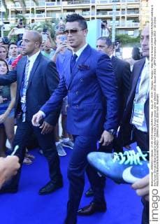Aug. 27, 2015 - Monaco, Monaco - Real Madrid forward CRISTIANO RONALDO walking in the Forum Grimaldi Blue Carpet to attend the best Europe soccer player election 2015. Soccer 2015 - UEFA Champions League 2015 - 16 Draws  - ZUMAm119