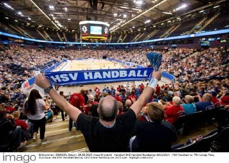 Handball DKB Handball Bundesliga 2013 2014 - HSV Handball vs. TBV Lemgo Fans, Zuschauer des HSV Handball Barclay Card Arena Hamburg
