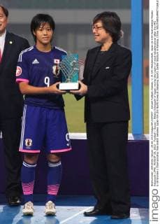 Aktuell Fußball, Damen, U 19 AFC Meisterschaft, Japan ist U19 Asienmeister Rikako Kobayashi (JPN), AUGUST 29, 2015 - Football Soccer : Rikako Kobayashi of Japan recived the trophy of most valuable player after the AFC U-19 Women s Championship final match between Japan 0(4-2)0 North Korea at Jiangning Sports Center Stadium in Nanjing, China. NOxTHIRDxPARTYxSALES.  (heia000610)