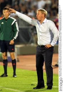 26.08.2015 Belgrade(Serbia) FK Partizan-FC Bate Borisov 2nd leg play off champions league men s football Aleksandr Ermakovich-Yermakovich FC Bate Borisov coach :