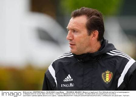 - BRUSSELS, BELGIUM: Belgium s head coach Marc Wilmots arrives for a training session of Belgian national soccer team Red Devils, Tuesday 01 September 2015, in Brussels. The Red Devils are preparing for Euro 2016 qualification games against Bosnia and Cyprus. Tuesday BRUNOxFAHY  x04691619x