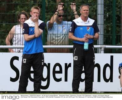 Steinbach Peter Cestonaro (Trainer TSV Steinbach, rechts) und Daniel Bogusz (CoTrainer TSV Steinbach) Copyright: CSTx Eibner-Pressefoto EP_cst