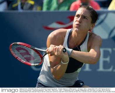 Andrea Petkovic (GER) Tennis - US Open 2015 - Grand Slam ITF ATP Tennis Herren WTA Tennis Damen - Flushing Meadows - New York - New York - USA - 1 September 2015. Juergen Hasenkopf