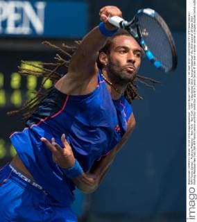 Dustin Brown (GER) Tennis - US Open 2015 - Grand Slam ITF ATP Tennis Herren WTA Tennis Damen - Flushing Meadows - New York - New York - USA - 1 September 2015. Juergen Hasenkopf