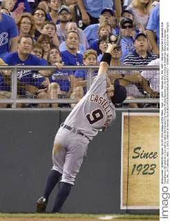 Sept. 1, 2015 - Kansas City, MO, USA - Detroit Tigers third baseman Nick Castellanos (9) catches a foul ball to retire the Kansas City Royals Alcides Escobar in the third inning at Kauffman Stadium in Kansas City, Mo., on Tuesday, Sept. 1, 2015. Detroit at Kansas City - ZUMAm67_