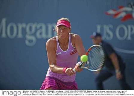 - NEW YORK, UNITED STATES: Belgian Yanina Wickmayer plays the first round match of Women s Single between Belgian Yanina Wickmayer and Italian Francesca Schiavone, at the US Open Grand Slam tennis tournament, at Flushing Meadows, in New York City, USA, Tuesday 01 September 2015. Wickmayer won 6-3, 6-1; SARAxBRITTANYxSOMERSET  x04691968x