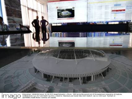 FIFA during the second visit of the operational preparation of stadiums Confederations Cup 2017 and World Cup 2018, visited St. Petersburg and toured New Zenit Stadium.