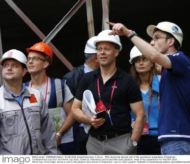 FIFA during the second visit of the operational preparation of stadiums Confederations Cup 2017 and World Cup 2018, visited St. Petersburg and toured New Zenit Stadium. Head of the preparations for the FIFA 2018 World Cup, Chris Unger, during a visit to the stadium Zenit Arena on Krestovsky.
