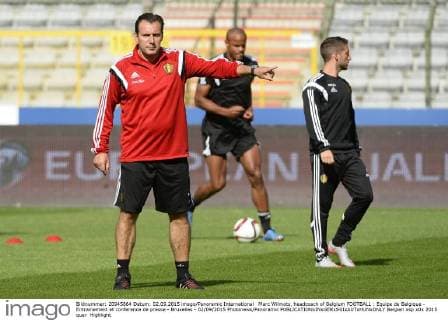 Marc Wilmots, headcoach of Belgium FOOTBALL : Equipe de Belgique - Entrainement et conference de presse - Bruxelles - 02 09 2015 Photonews Panoramic 