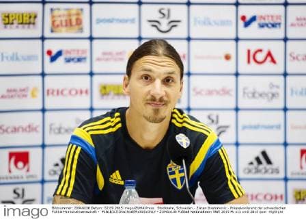 Stockholm, Schweden - Zlatan Ibrahimovic - Pressekonferenz der schwedischen Fußball-Nationalmannschaft -  - ZUMAb138