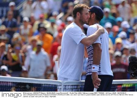 Mardy Fish (USA) Feliciano Lopez (ESP) TENNIS : US Open 2015 - 02 09 2015 TennisMagazine Panoramic 