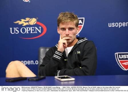 - NEW YORK, UNITED STATES: Belgian David Goffin talks to the press after the second round match of Men s Single between Belgian David Goffin and Lithuanian Ricardas Berankis, at the US Open Grand Slam tennis tournament, at Flushing Meadows, in New York City, USA, Wednesday 02 September 2015. BRITTANYxSOMERSET  x04692495x