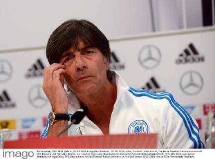 03.09.2015, xhbx, Fussball International, Deutsche Fussball Nationalmannschaft DFB Training und Pressekonferenz, v.l. Joachim Jogi Loew (Bundestrainer Deutsche Fussball Nationalmannschaft DFB)