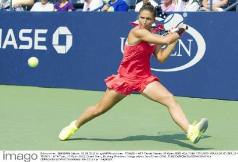 TENNIS - WTA Tennis Damen US Open 2015 NEW YORK CITY,NEW YORK,USA,03.SEP.15 - TENNIS - WTA Tour, US Open 2015, Grand Slam, Flushing Meadows. Image shows Sara Errani (ITA). GEPAxpictures xMatthiasxHauer