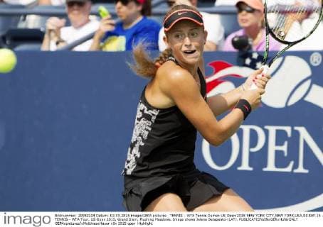 TENNIS - WTA Tennis Damen US Open 2015 NEW YORK CITY,NEW YORK,USA,03.SEP.15 - TENNIS - WTA Tour, US Open 2015, Grand Slam, Flushing Meadows. Image shows Jelena Ostapenko (LAT). GEPAxpictures xMatthiasxHauer