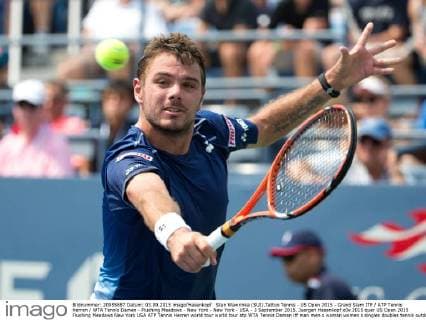 Stan Wawrinka (SUI),Tattoo Tennis - US Open 2015 - Grand Slam ITF ATP Tennis Herren WTA Tennis Damen - Flushing Meadows - New York - New York - USA - 3 September 2015. Juergen Hasenkopf