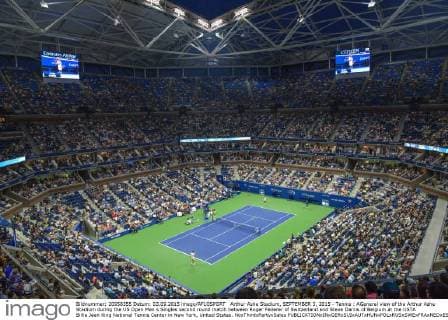 Arthur Ashe Stadium, SEPTEMBER 3, 2015 - Tennis : AGeneral view of the Arthur Ashe Stadium during the US Open Men s Singles second round match between Roger Federer of Switzerland and Steve Darcis of Belgium at the USTA Billie Jean King National Tennis Center in New York, United States. NoxThirdxPartyxSales  (xpta002462)