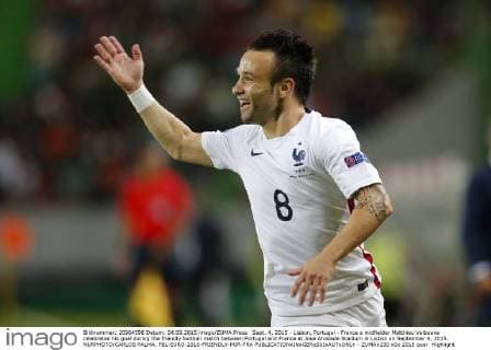 Sept. 4, 2015 - Lisbon, Portugal - France s midfielder Matthieu Valbuena celebrates his goal during the friendly football match between Portugal and France at Jose Alvalade Stadium in Lisbon on September 4, 2015. NURPHOTO CARLOS PALMA. FBL-EURO-2016-FRIENDLY-POR-FRA  - ZUMAn230