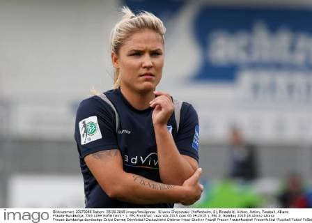 Silvana Chojnowski (Hoffenheim, 6), Einzelbild, Aktion, Action, Fussball, Allianz Frauen-Bundesliga, TSG 1899 Hoffenheim - 1. FFC Frankfurt, xozx