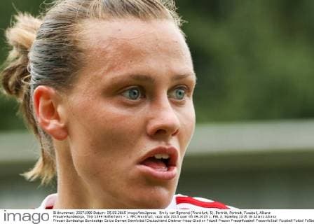 Emily van Egmond (Frankfurt, 5), Porträt, Portrait, Fussball, Allianz Frauen-Bundesliga, TSG 1899 Hoffenheim - 1. FFC Frankfurt, xozx