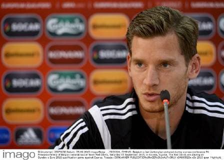 - NICOSIA, CYPRUS: Belgium s Jan Vertonghen pictured during a press conference PK Pressekonferenz of Belgian national soccer team Red Devils, Saturday 05 September 2015, in Nicosia, Cyprus. The Red Devils are playing on Sunday a Euro 2016 qualification game against Cyprus. Tuesday DIRKxWAEM  x04693920x